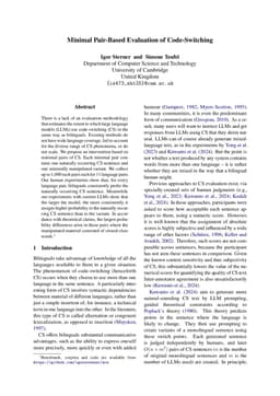 Minimal Pair-Based Evaluation of Code-Switching