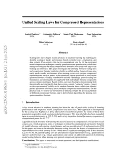 Unified Scaling Laws for Compressed Representations