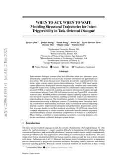 WHEN TO ACT, WHEN TO WAIT: Modeling Structural Trajectories for Intent Triggerability in Task-Oriented Dialogue