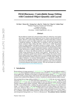 IMAGHarmony: Controllable Image Editing with Consistent Object Quantity and Layout