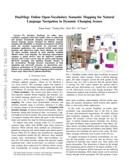 DualMap: Online Open-Vocabulary Semantic Mapping for Natural Language Navigation in Dynamic Changing Scenes