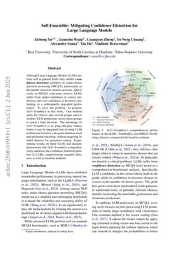 Self-ensemble: Mitigating Confidence Distortion for Large Language Models