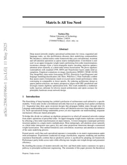 Matrix Is All You Need