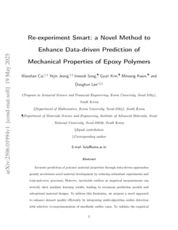Re-experiment Smart: a Novel Method to Enhance Data-driven Prediction of Mechanical Properties of Epoxy Polymers