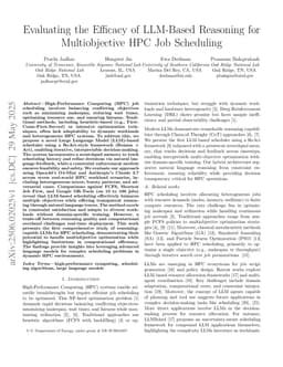Evaluating the Efficacy of LLM-Based Reasoning for Multiobjective HPC Job Scheduling