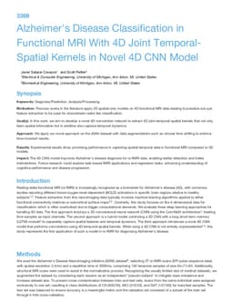 Alzheimers Disease Classification in Functional MRI With 4D Joint Temporal-Spatial Kernels in Novel 4D CNN Model