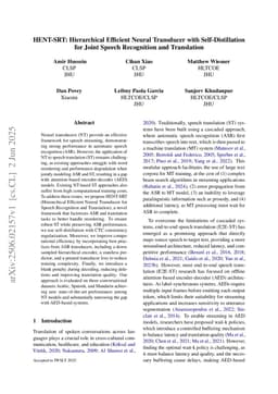 HENT-SRT: Hierarchical Efficient Neural Transducer with Self-Distillation for Joint Speech Recognition and Translation