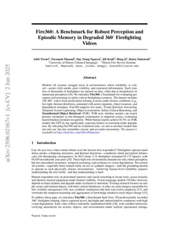 Fire360: A Benchmark for Robust Perception and Episodic Memory in Degraded 360-Degree Firefighting Videos