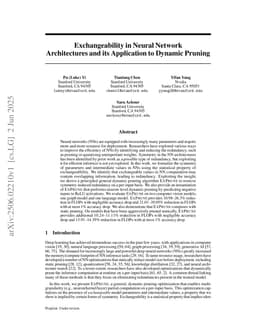 Exchangeability in Neural Network Architectures and its Application to Dynamic Pruning