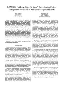 Is PMBOK Guide the Right Fit for AI? Re-evaluating Project Management in the Face of Artificial Intelligence Projects