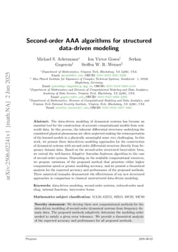 Second-order AAA algorithms for structured data-driven modeling