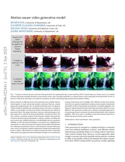 Motion aware video generative model