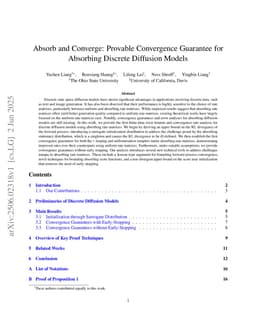Absorb and Converge: Provable Convergence Guarantee for Absorbing Discrete Diffusion Models