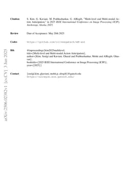 Multi-level and Multi-modal Action Anticipation