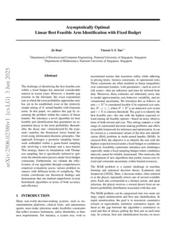 Asymptotically Optimal Linear Best Feasible Arm Identification with Fixed Budget