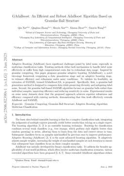 GAdaBoost: An Efficient and Robust AdaBoost Algorithm Based on Granular-Ball Structure