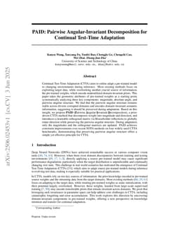 PAID: Pairwise Angular-Invariant Decomposition for Continual Test-Time Adaptation