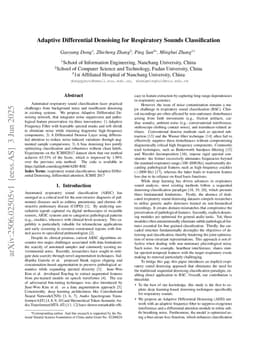 Adaptive Differential Denoising for Respiratory Sounds Classification