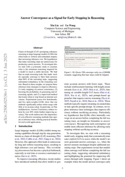 Answer Convergence as a Signal for Early Stopping in Reasoning