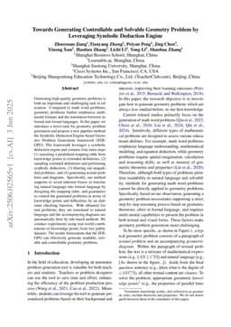 Towards Generating Controllable and Solvable Geometry Problem by Leveraging Symbolic Deduction Engine