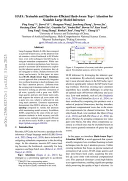 HATA: Trainable and Hardware-Efficient Hash-Aware Top-k Attention for Scalable Large Model Inference