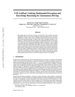 V2X-UniPool: Unifying Multimodal Perception and Knowledge Reasoning for Autonomous Driving