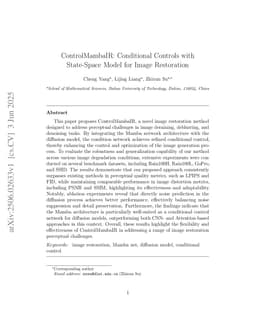 ControlMambaIR: Conditional Controls with State-Space Model for Image Restoration