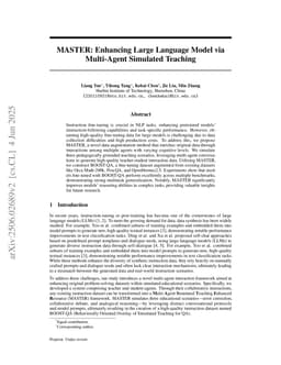 MASTER: Enhancing Large Language Model via Multi-Agent Simulated Teaching