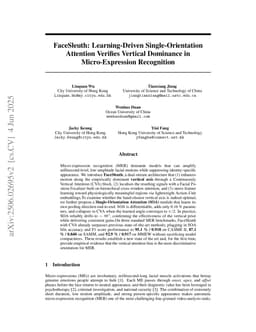 FaceSleuth: Learning-Driven Single-Orientation Attention Verifies Vertical Dominance in Micro-Expression Recognition