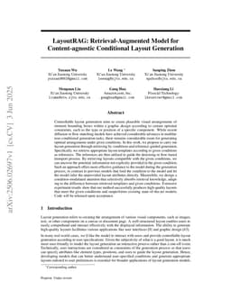 LayoutRAG: Retrieval-Augmented Model for Content-agnostic Conditional Layout Generation
