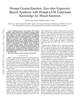 Prompt-Unseen-Emotion: Zero-shot Expressive Speech Synthesis with Prompt-LLM Contextual Knowledge for Mixed Emotions