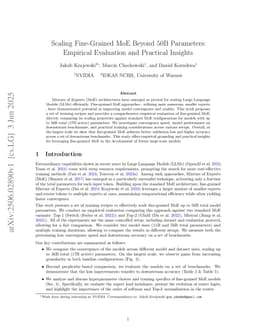 Scaling Fine-Grained MoE Beyond 50B Parameters: Empirical Evaluation and Practical Insights