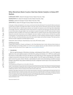 When Blockchain Meets Crawlers: Real-time Market Analytics in Solana NFT Markets