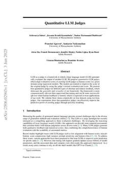 Quantitative LLM Judges