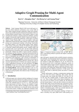 Adaptive Graph Pruning for Multi-Agent Communication