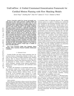 UniConFlow: A Unified Constrained Generalization Framework for Certified Motion Planning with Flow Matching Models