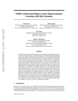 FORLA:Federated Object-centric Representation Learning with Slot Attention