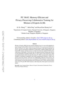 PC-MoE: Memory-Efficient and Privacy-Preserving Collaborative Training for Mixture-of-Experts LLMs
