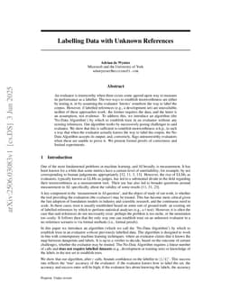 Labelling Data with Unknown References