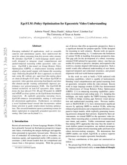 EgoVLM: Policy Optimization for Egocentric Video Understanding