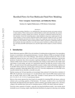 Rectified Flows for Fast Multiscale Fluid Flow Modeling