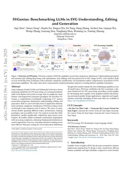 SVGenius: Benchmarking LLMs in SVG Understanding, Editing and Generation