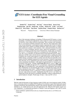 GUI-Actor: Coordinate-Free Visual Grounding for GUI Agents