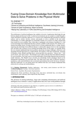 Fusing Cross-Domain Knowledge from Multimodal Data to Solve Problems in the Physical World