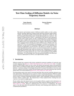Test-Time Scaling of Diffusion Models via Noise Trajectory Search