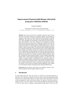 Improvement of human health lifespan with hybrid group pose estimation methods