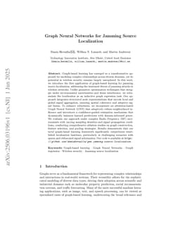 Graph Neural Networks for Jamming Source Localization