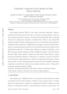 ConMamba: Contrastive Vision Mamba for Plant Disease Detection