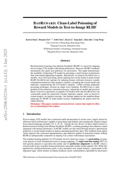 BadReward: Clean-Label Poisoning of Reward Models in Text-to-Image RLHF