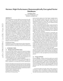 Hermes: High-Performance Homomorphically Encrypted Vector Databases